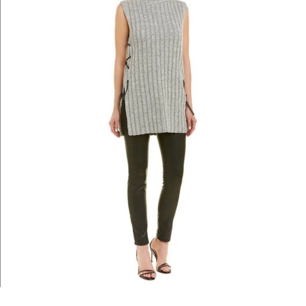 NWT BCBG MAXARIA Grayβ Sleeveless Knit Tunic Sweater Dress $198 Size small